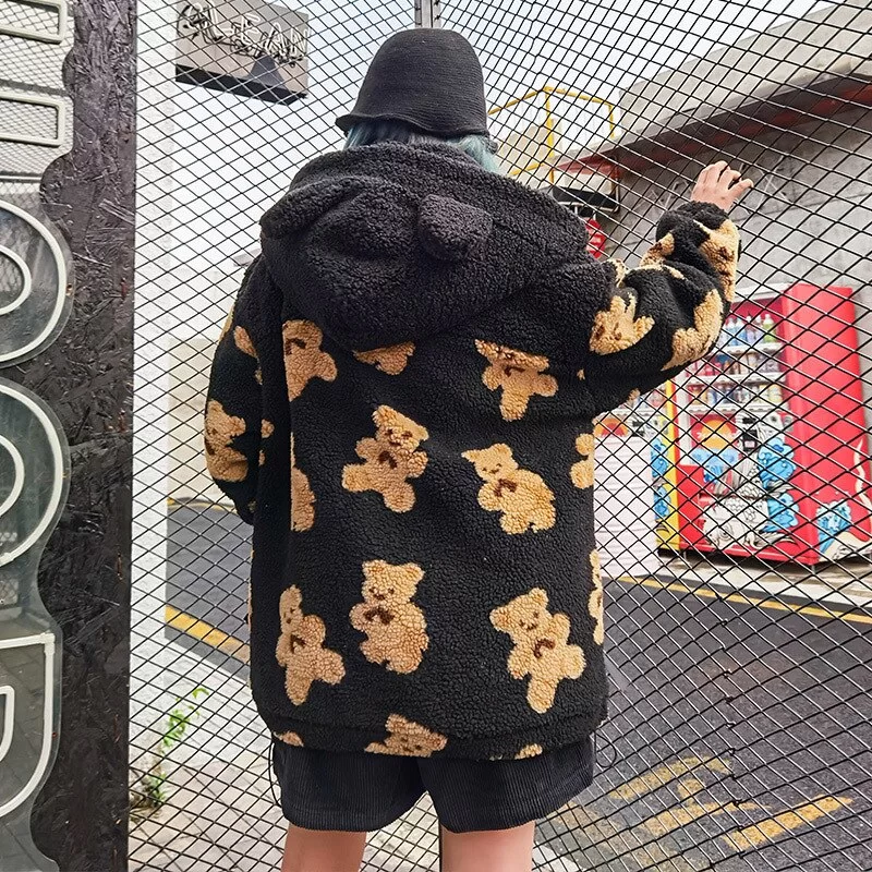Veste long moumoute femme Ourson – Image 3