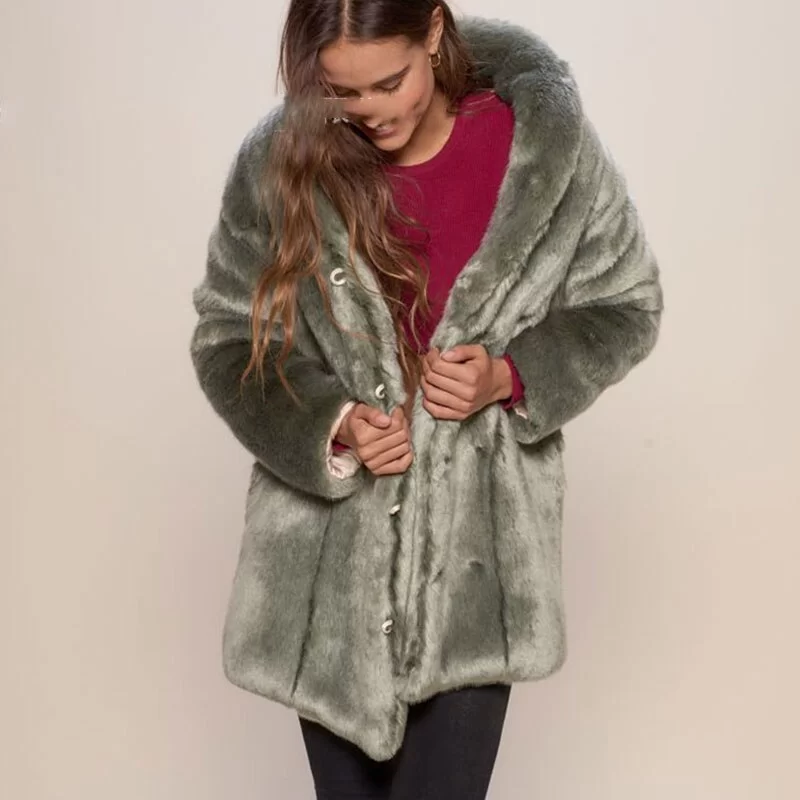 Manteau Fausse Fourrure De Lapin | Femme – Image 3