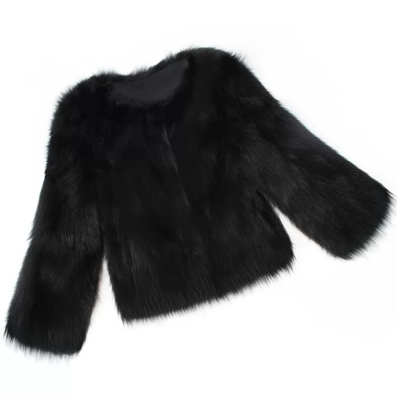 Veste En Fausse Fourrure Noir De Jaguar | Femme 6 Veste En Fausse Fourrure Noir De Jaguar | Femme – Image 6