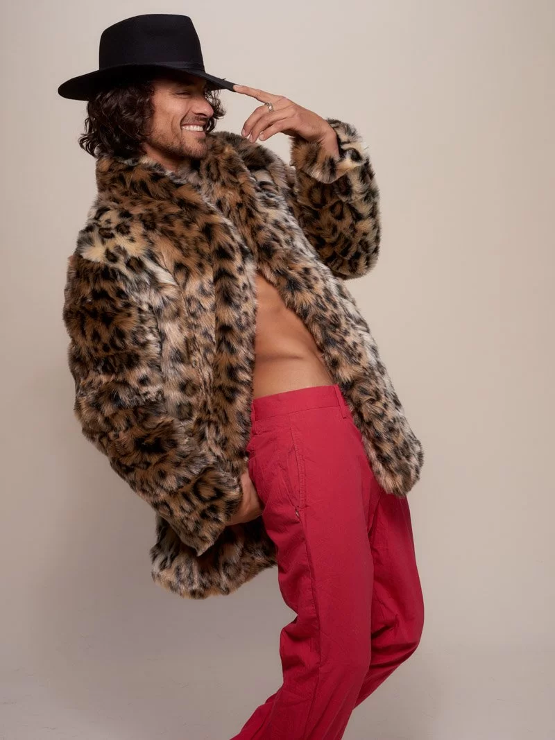 MANTEAU FAUSSE FOURRURE DE LÉOPARD