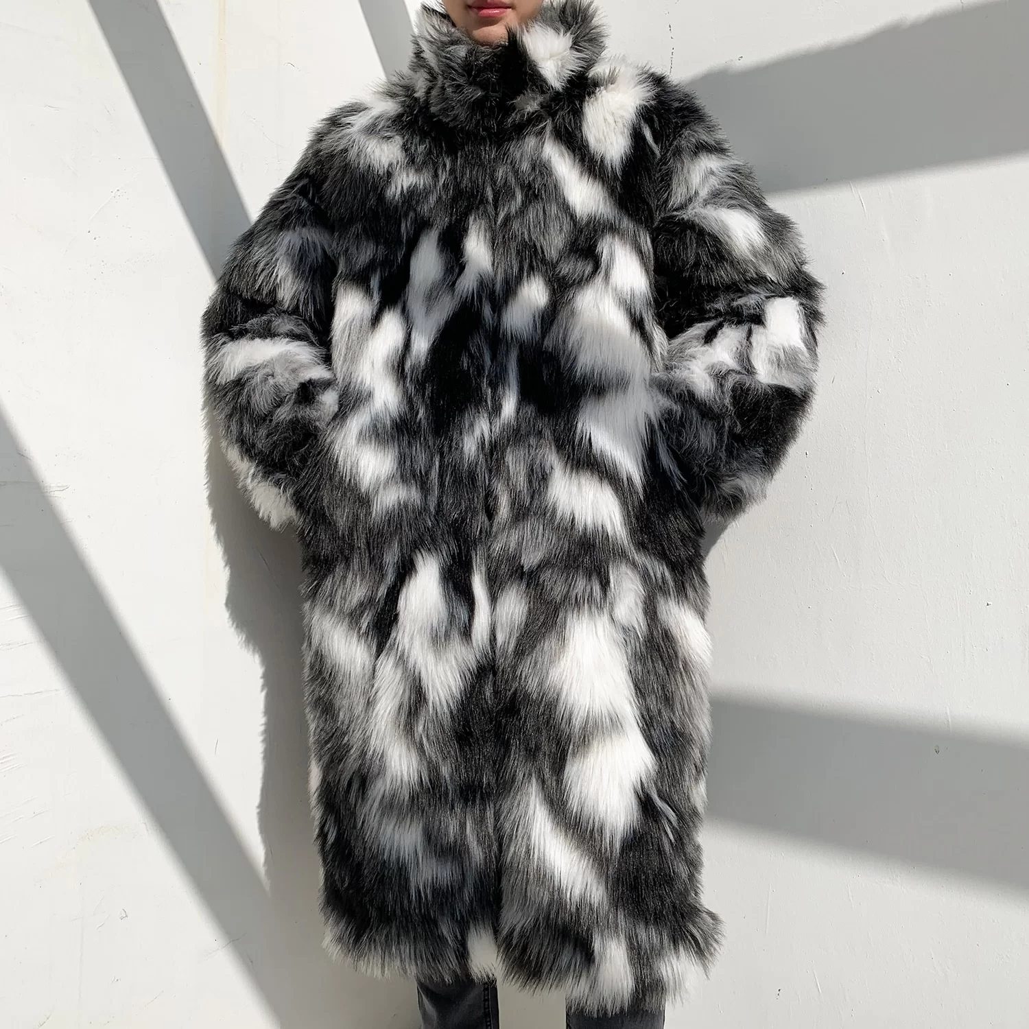 Manteau En Fausse Fourrure De Lion Homme