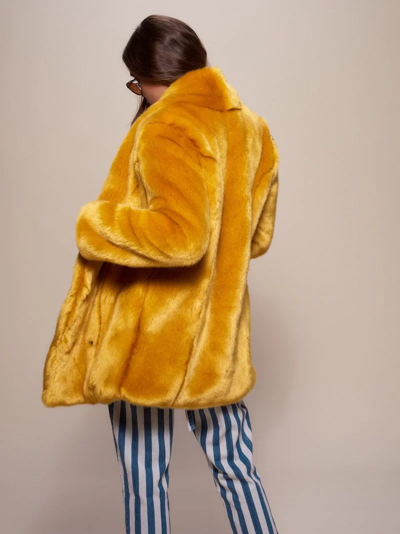 Manteau En Fausse Fourrure De Lapin D'or | Femme – Image 2