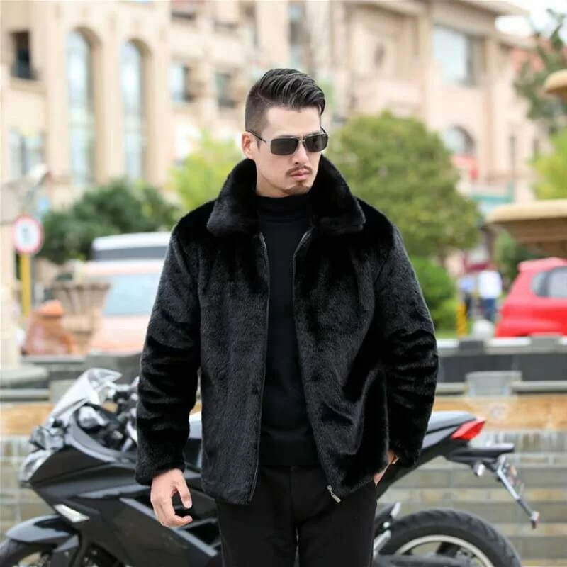 Veste Fausse Fourrure Ours pour hommes