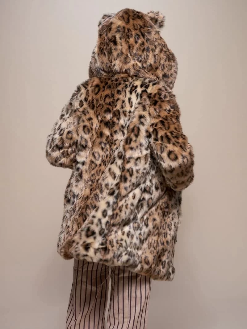 Manteau en Fausse Fourrure de Léopard avec Capuche | Femme – Image 4