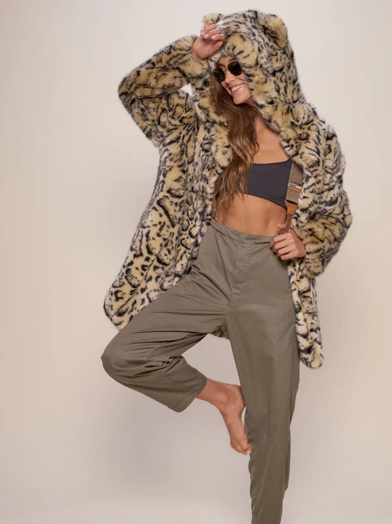 Manteau en Fausse Fourrure Ocelot avec Capuche | Femme – Image 3