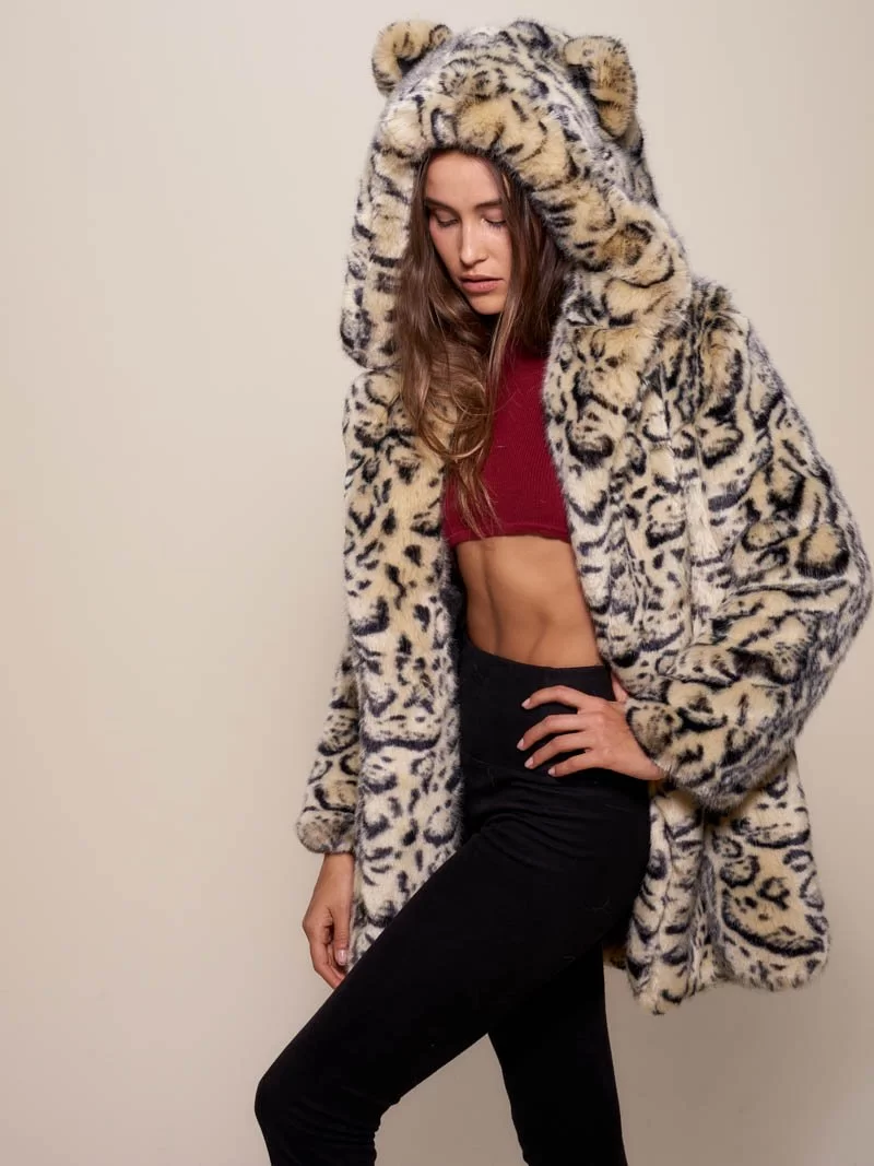 Manteau en Fausse Fourrure Ocelot avec Capuche | Femme – Image 2