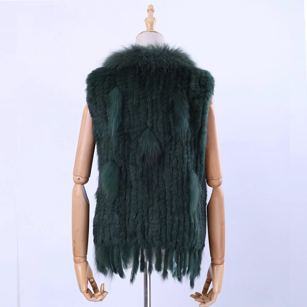 Gilet en fausse fourrure vert 4 Gilet en fausse fourrure vert – Image 4