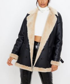 manteau fausse fourrure Vintage femme