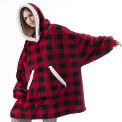 Sweat plaid rouge a carreaux