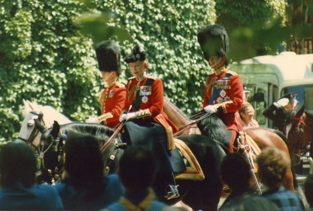 La reine Elizabeth à Trooping the Colour 1986