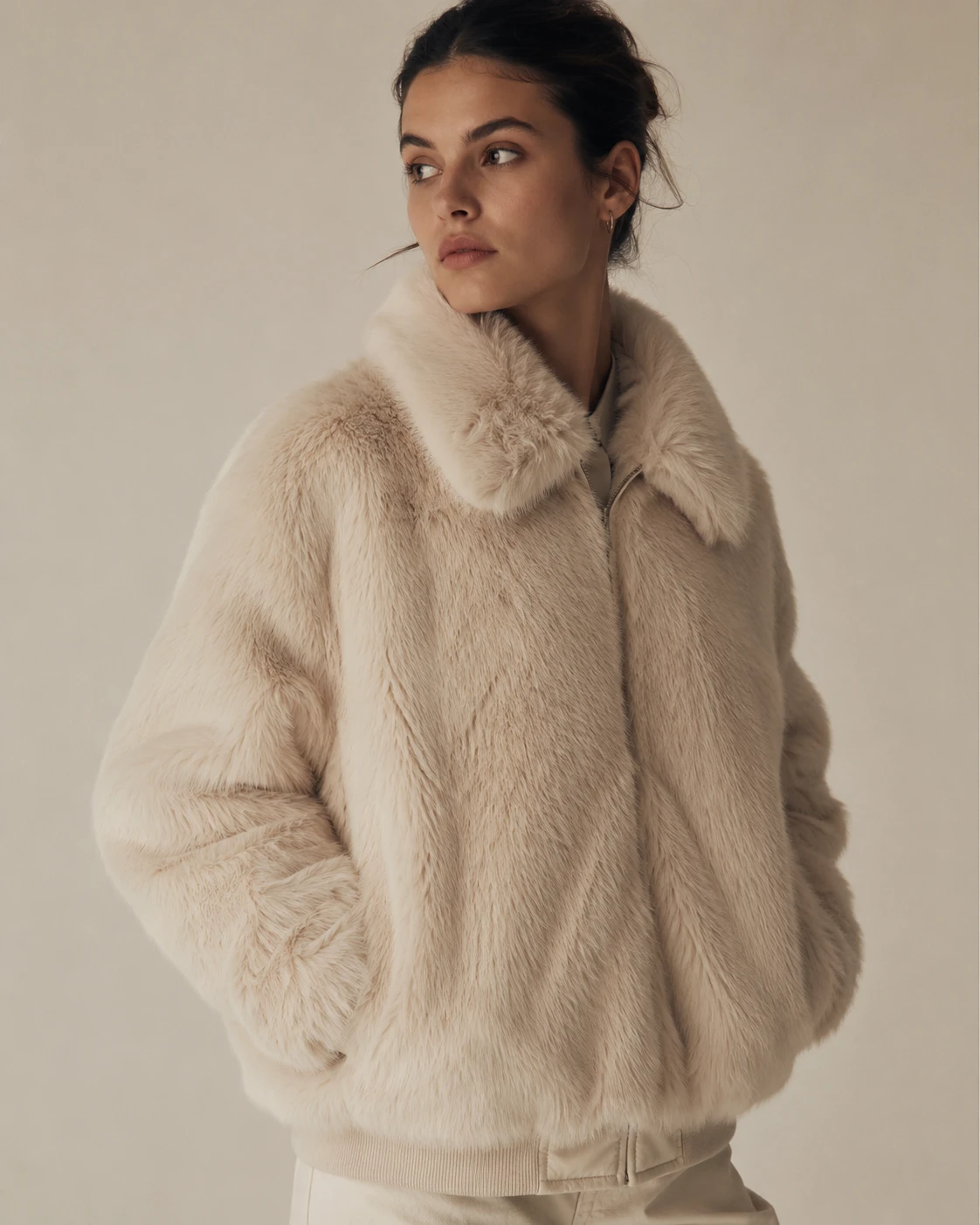 Blouson Fausse Fourrure Femme