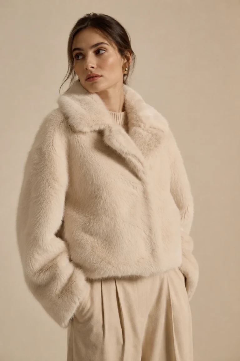 Veste fausse fourrure femme